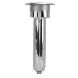 Stainless Steel Rod Cup Holder, 2 in 1 Boat Fishing Rod Cup Holder, 280mm Open Round Top, 0 15 30 Rod Cup Holder, for Yacht Ship (0 Degrees)