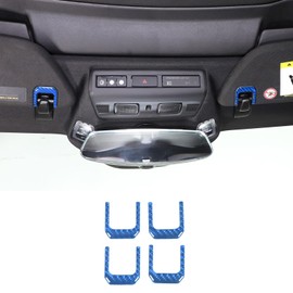 Daeiclru Real Carbon Fiber Car Visor Makeup Mirror Panel Sticker Compatible with Corvette C8 Stingray Z06 Z51 2020-2023, Sun Visor Panel Trim Sticker Accessories (Blue, 4Pcs)