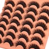 Short Lashes Natural Look False Eyelashes Thick Fluffy Faux Mink