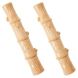 Ethical Pet 2 Pack of Bambone Plus Bamboo Stick Dog Chew Toys, 9.5 Inch, Non-Splintering Alternative to Real Wood