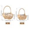 DULRLLY 2 Pcs Handwoven Flower Basket with Handle, Willow Storage