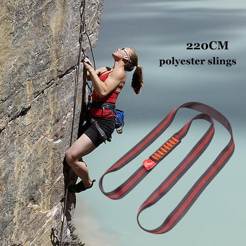 tieedhfu Outdoor Rock Climbing Gear Wear-resistant Load-bearing Strap Practical Climb