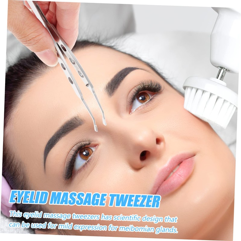 CLISPEED Stainless Steel Meibomian Gland Expressor Forceps Precision Tweezers for