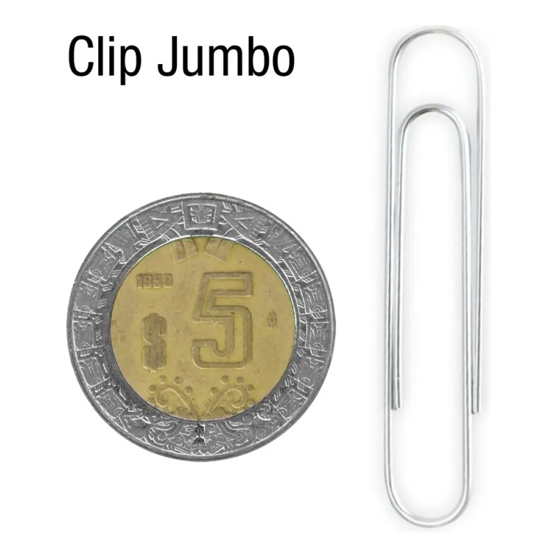 Caja Clips Jumbo Acco P1700 Sujeta Hasta 35 Hojas-100 Clips