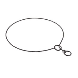 Alvalley Metal Chain Dog Show Collar - Pet Slip Collar for Shows - Fine Brass Snake Chain Collar - Adjustable for Toy, Small, Medium, Large, and Extra Large Dogs (Black, 24", 1.8mm Thick)