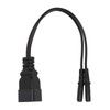 Dual IEC320 C7 to C20 Cord Universal Y Power Splitter