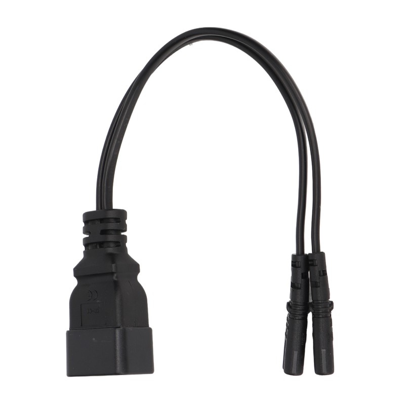 Dual IEC320 C7 to C20 Cord Universal Y Power Splitter