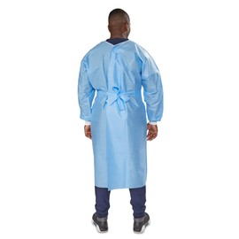 McKesson Disposable SMS Protective Procedure Gown Blue One Size Fits Most 60 per Case