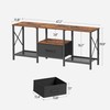 JARHETUN TV Stand with Fabric Drawer, Entertainment Center for 50