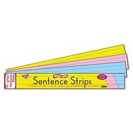 Trend T4002 Wipe-Off Sentence Strips, 24 X 3, Blue/Pink, 30/Pack