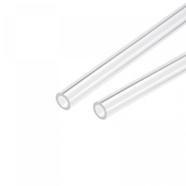 sourcing map Acrylic Hose Clear Rigid Round Tube 7 mm Inner Diameter 10 mm Outer Diameter 10 Inch for Lamps and Lanterns Water Cooling System Pack of 2