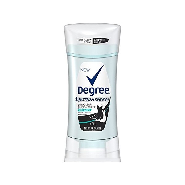 Degree Women Ultra Clear Antiperspirant Deodorant Stick, Pure Rain 2.6 oz (Pack of 2)