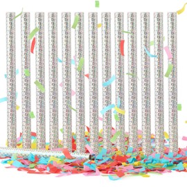 BATTIFE 14Pack Confetti Wands, Colorful Confetti Shoot Poppers, Tissue Paper Confetti Flick Flutter Sticks for Wedding Celebrations, Birthday, Multi-Color, 14 inch