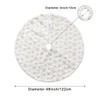 Dremisland Christmas Tree Skirt, 48 inches Large White&Silver Luxury Faux