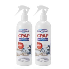 CleanSmart CPAP Disinfectant Spray, Kills 99.9% of Bacteria and Viruses on CPAP Equipment, No Residue, 16 oz (Pack of 2)
