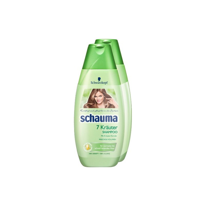 Schauma 7 Kräuter Shampoo, 2er Pack (2 x 400 ml)