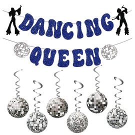 1 Set Disco Decorations, Dancing Queen Disco Birthday Party Decorations, Suitable For 60s 70s 80s 90s Disco Fever Party Supplies