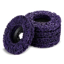 5 Pieces Cleaning Disc for Angle Grinder, 100 mm Angle Grinder Cleaning Disc for Rust / Paint / Flaking of Materials Removal Cleaning Discs Purple CSD Disc