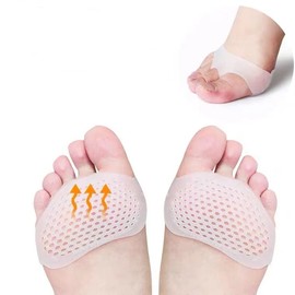 6 Pairs of Five Finger Forefoot Pads for Men and Women, Invisible Anti Slip Mid Toe Cushion, Comfortable Anti Slip Socks with Corrective Toe