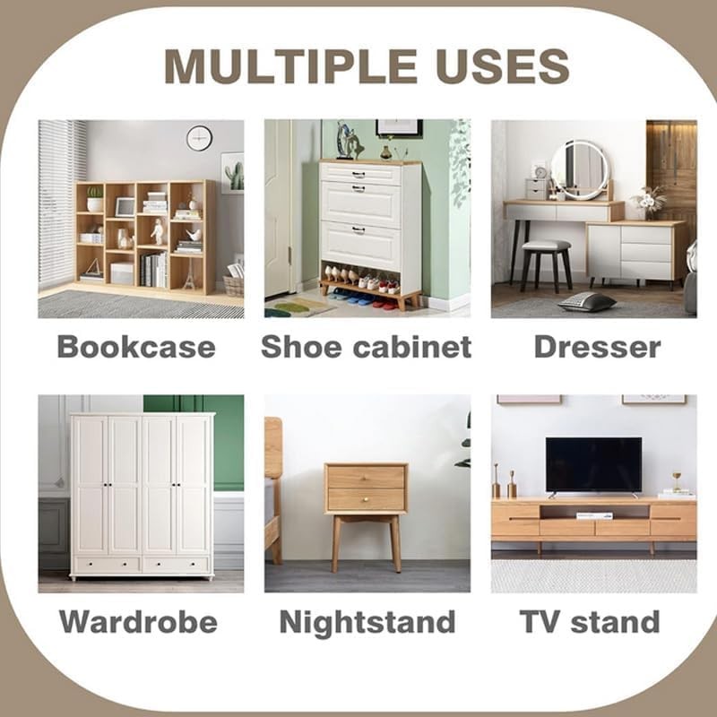 4PCS Furniture Anchors Anti Tip Furniture Anchors for Baby Pet