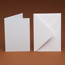 DIY Wedding & Crafts A6 Blank White Smooth Cards and smooth C6 Envelopes (10)
