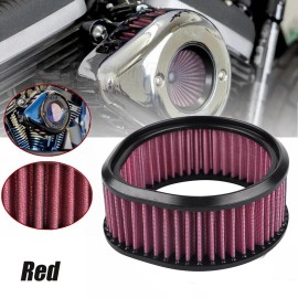 Unbranded Air Cleaner Washable For S&S Super E&G Carburetors With Teardrop Air Filter Red