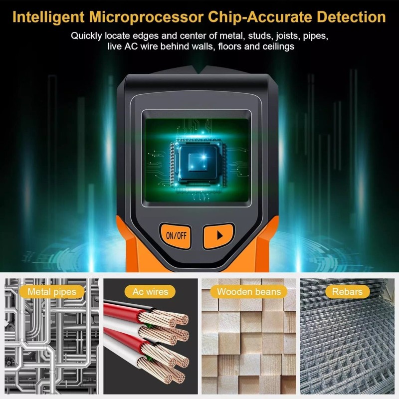 JAXWQ 5 in 1 Stud Finder Tool w/Microprocess