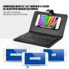 ELIATER Portable Bluetooth Keyboard with Leather Case Cover with for
