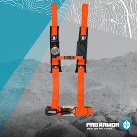 Pro Armor A114220OR Orange 4-Point Harness 2" Straps