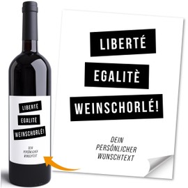 Moonworks® Weinetikett personalisiert Spruch lustig Geburtstag Flaschenetikett selbstklebend Weingeschenk mit Wunschtext Weiss unisize