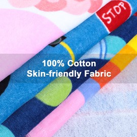 FLYISH DIRECT Children's Bath Poncho 100% Cotton Children's Towel Poncho Children's Bath Towel with Hood Beach Towels for Boys and Girls 127 x 76 cm