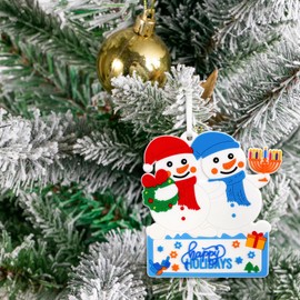 Christmas Hanukkah Ornament Snowman Hanging Decoration Happy Hanukkah Merry Christmas Party Supplies