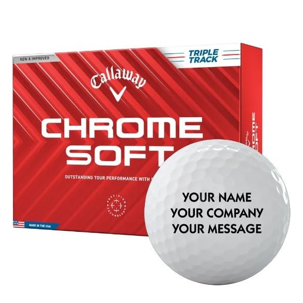2024 Callaway Golf Chrome Soft Triple Track Personalized Golf Ball