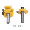 2Pcs Tongue Groove Router Bit T Shape 3 Teeth 1