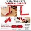 8Pcs Right Angle Clamps, 5.5" & 3.14" Precise Woodworking Corner