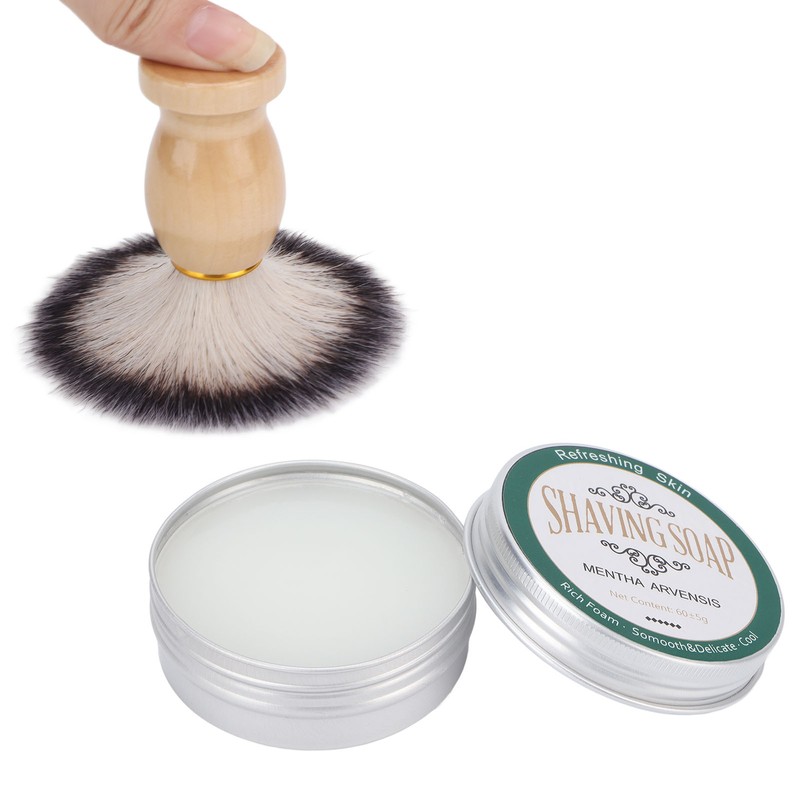 2 Pcs 60g Shaving Soap Mint Fragrance Softening Beard Men's