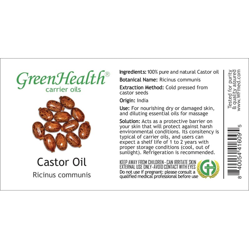 Castor Oil – 4 fl oz (118 ml) Plastic Bottle