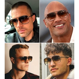 Gtand Fashion Oversized Square Aviator Gradient Sunglasses For Men Women Vintage Metal Sun Glasses 63mm