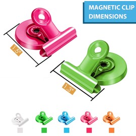 Colorful Magnetic Clips, 10 Pieces Magnetic Clips, Magnets with Clips, Magnetic Clips, Multicolor Magnetic Clips for Refrigerator, Whiteboard, Magnetic Board, Office, Home, Kitchen, School