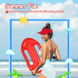 WoRuyKot 4 Piece Lifeguard Costume, Lifeguard Costume Set, Lifeguard Set Men, Lifeguard Visor, Sunglasses, Sports Whistle, Buoy, for Adults Fancy Dress Costume, Carnival Men & Women