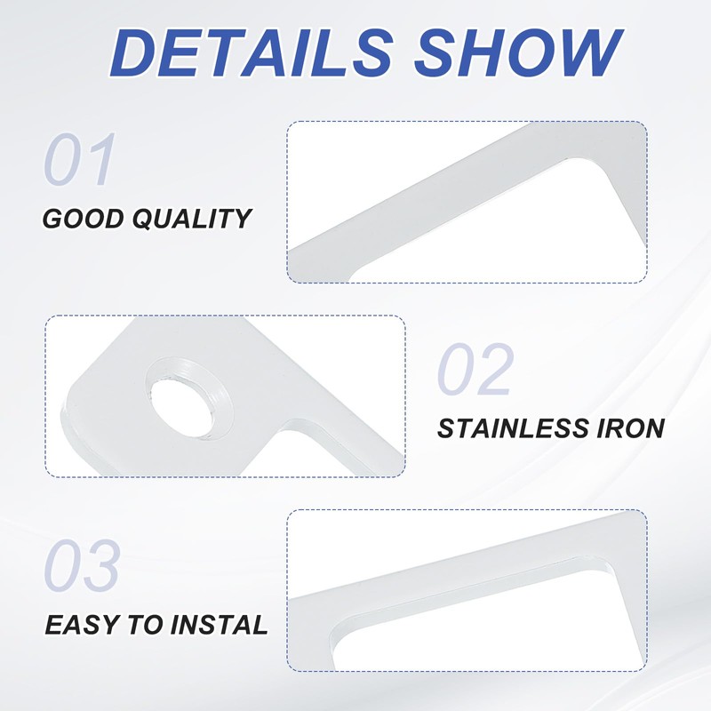 PATIKIL 1" x 2.24" Deadbolt Strike Plate, 1 Set Adjustable