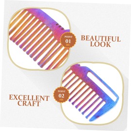 OHPHCALL Stylish Titanium Alloy Hair Comb Anti-static Portable Hairdressing Tool Ergonomic Wide Tooth Design for Easy Combing Lightweight and Salon Use and Daily Grooming