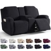 KinCam Loveseat Recliner Covers with Middle Console Slipcover, Recliner Sofa
