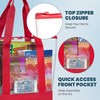 Handy Laundry Clear Tote Bag - Zipper Closure, Long Shoulder