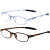 Mcoorn Lightweight Reading Glasses,Flexible(Memory Plastic) Readers,Unbreakable reading for Men and