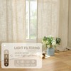 LAMIT Semi Sheer Linen Curtains 54 Inch Length 2 Panels,