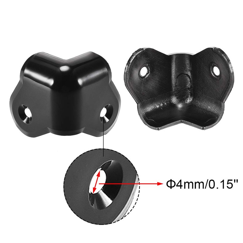 sourcing map Pack of 4 Speaker Corner Protection Housing Corner