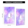 Purple Pink Sparkle Galaxy 1 Gang Toggle Light Switch Cover