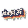 Squiddy Santa Fe New Mexico Layered Retro Style - Vinyl Sticker Decal for Phone, Laptop, Water Bottle (3" Wide)
