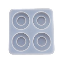 EINCORN Silicone Crystal Epoxy Resin Mold Round Drawer Handle Casting Mould Handmade, 10x3.8x2cm, White